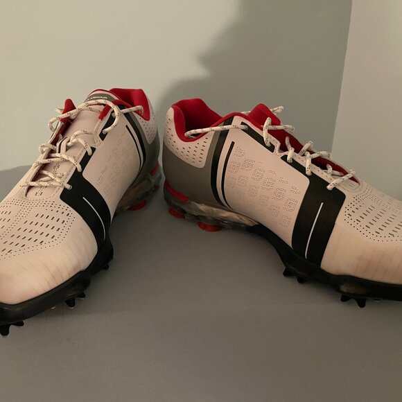 Under Armour Spieth One Golf Shoe White/Black/Red (Extra Wide) Mens 8EE - Picture 6 of 10